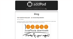 Desktop Screenshot of blog.addpod.com