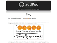 Tablet Screenshot of blog.addpod.com