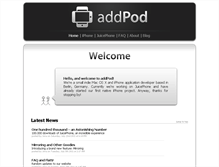 Tablet Screenshot of addpod.com